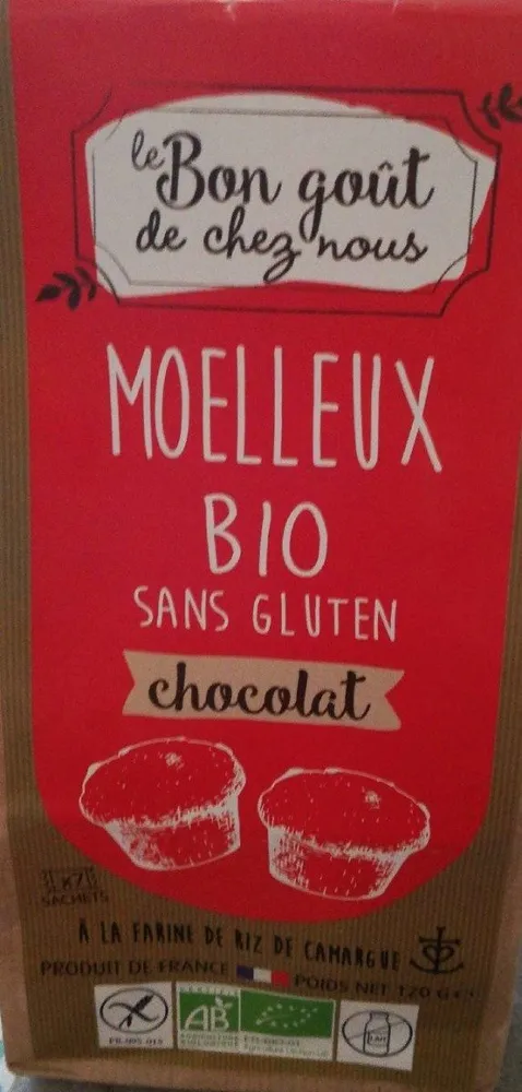 Moelleux bio sans gluten chocolat