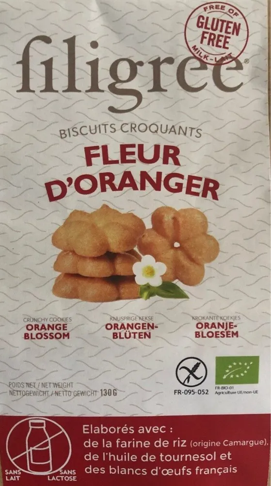 Biscuits croquants fleur d oranger