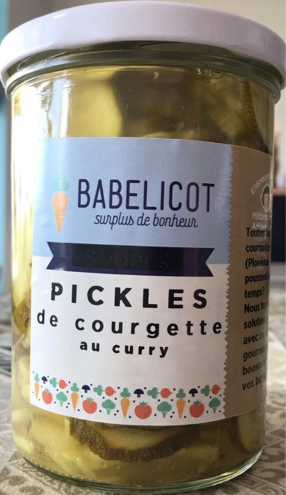 Pickles de courgette au curry