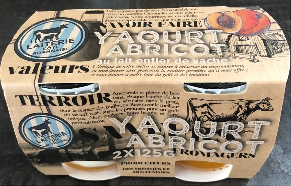 Yaourt Abricot au lait de vache
