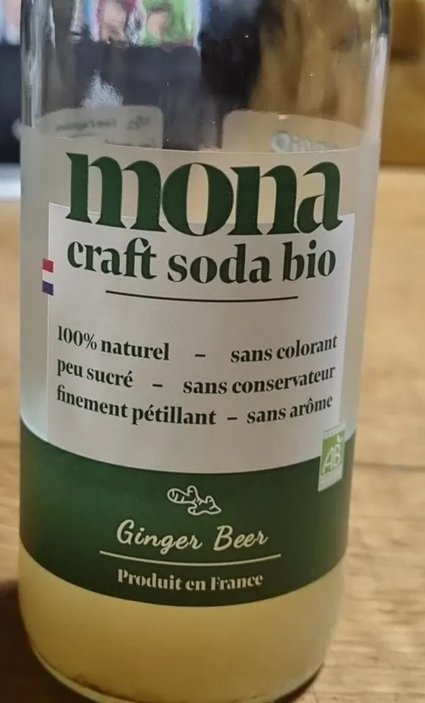 Mona craft soda bio Ginger beer