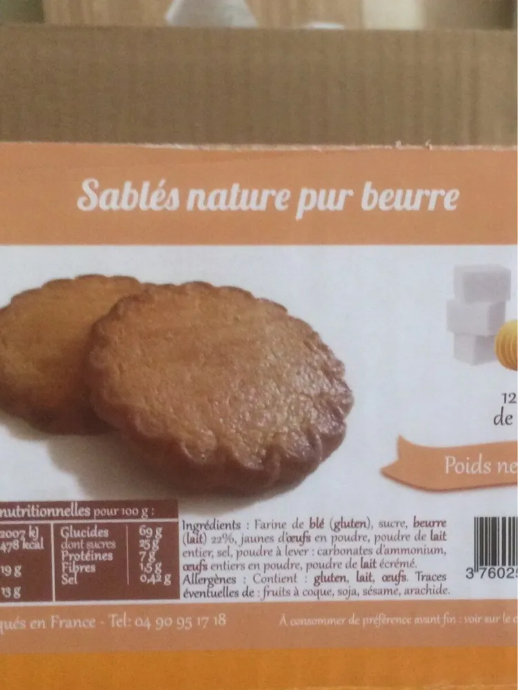Sablés nature pur beurre