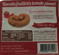 Biscuits feuilletés tomate piment