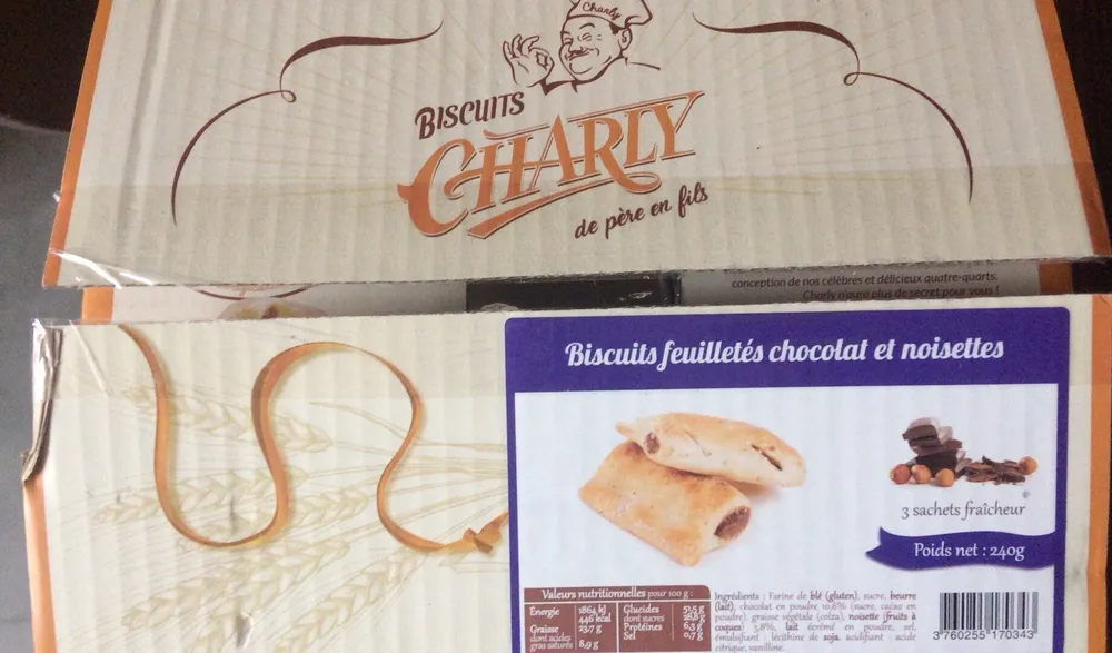 biscuits feuilletés chocolat et.noisettes