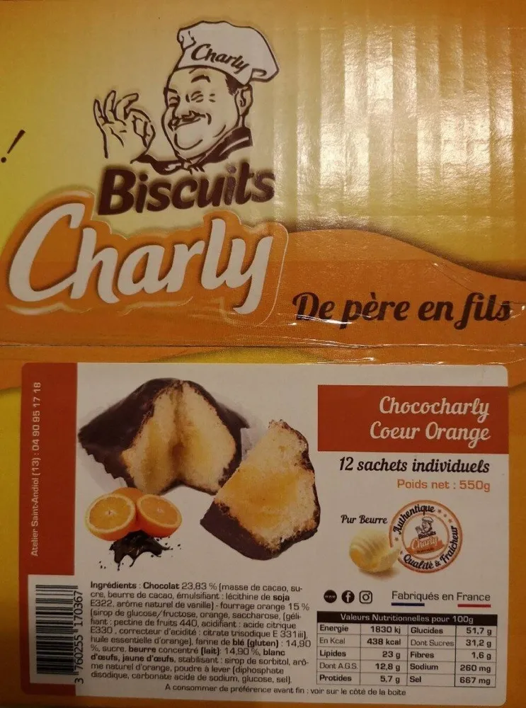 Choco Charly cœur orange
