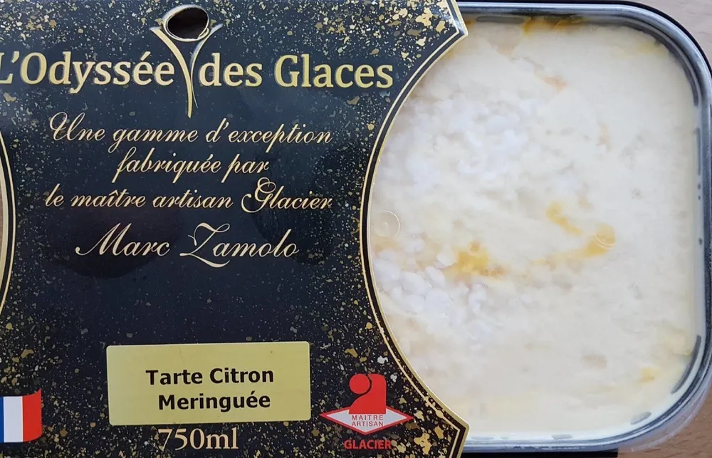 Glace tarte citron meringuée