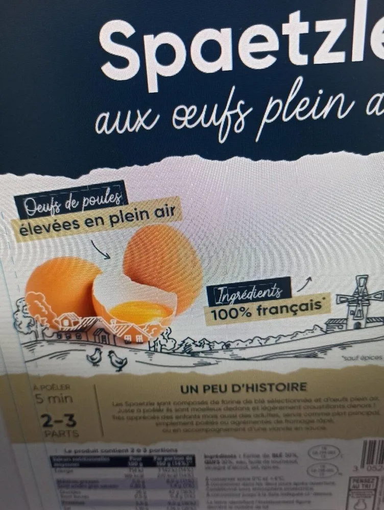 Spaetzle aux oeufs plein air