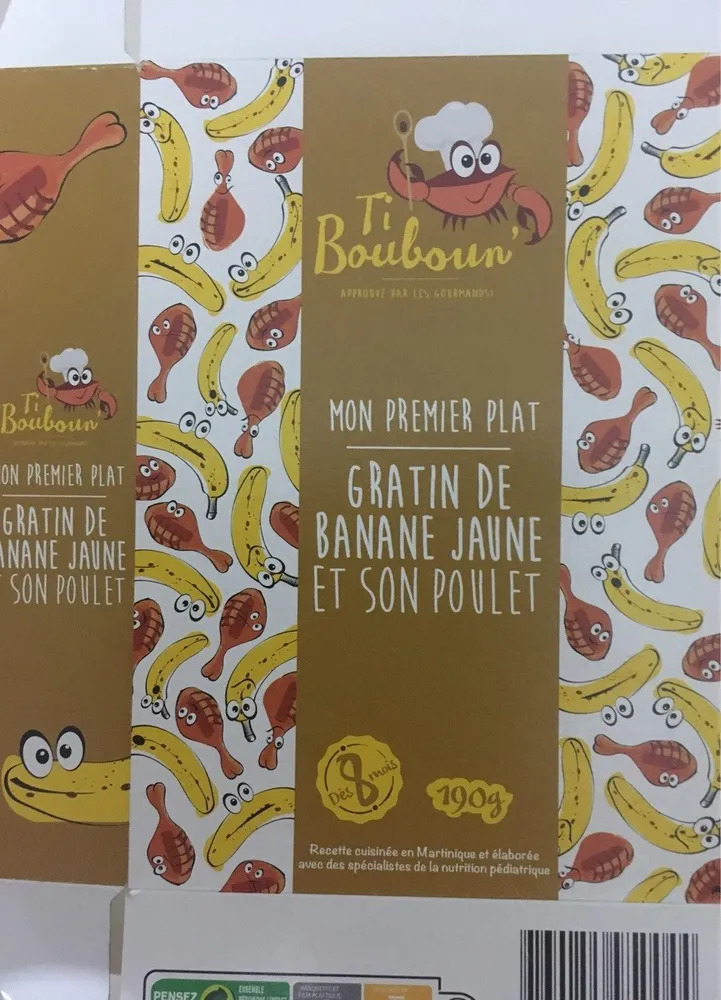 Mon premier plat- Gratin de banane jaune et son poulet