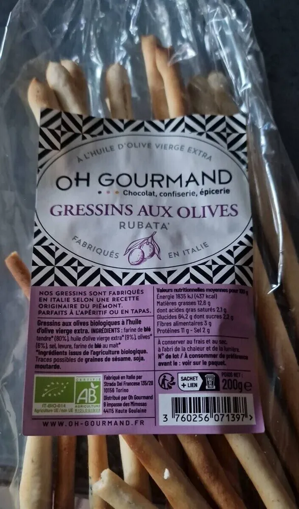 Gressin aux olives