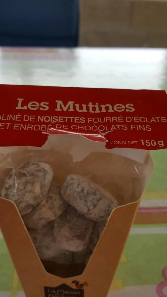 Praliné de noisettes enrobé de chocolats fins