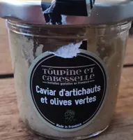 Caviar d'artichauts et olives vertes