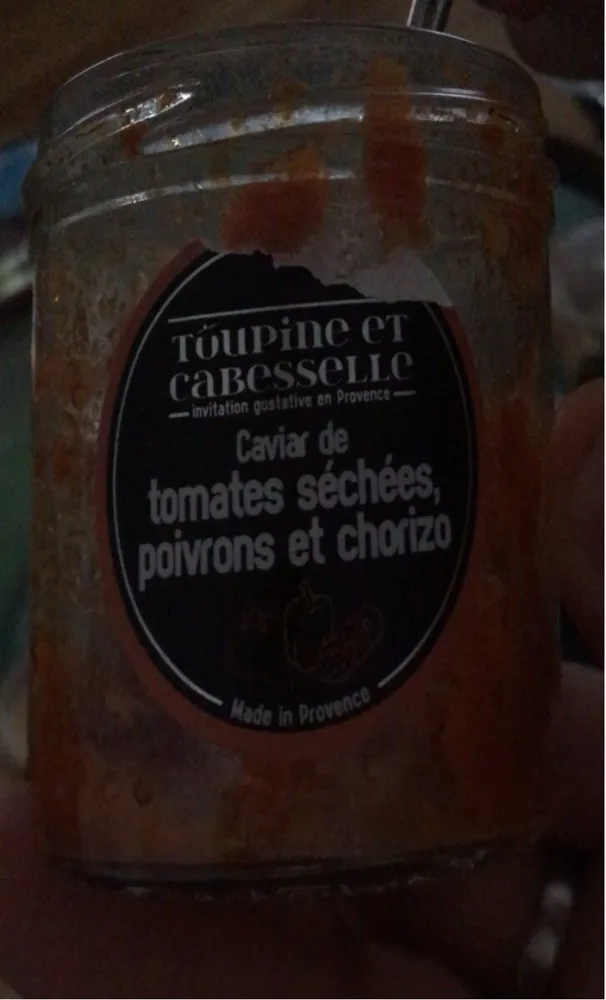 Caviar de tomates sechees, poivrons et chorizo