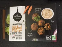 Boulettes de lentilles verte carotte oignon