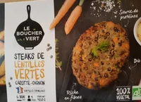 Steaks de lentilles vertes