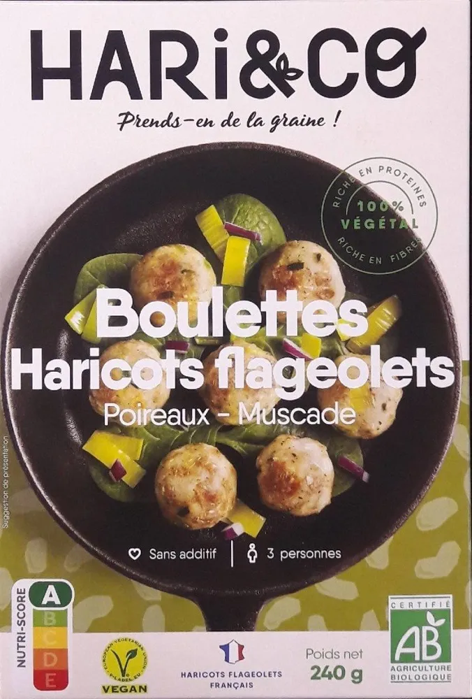 Boulettes Haricots flageolets - Poireaux - Muscade