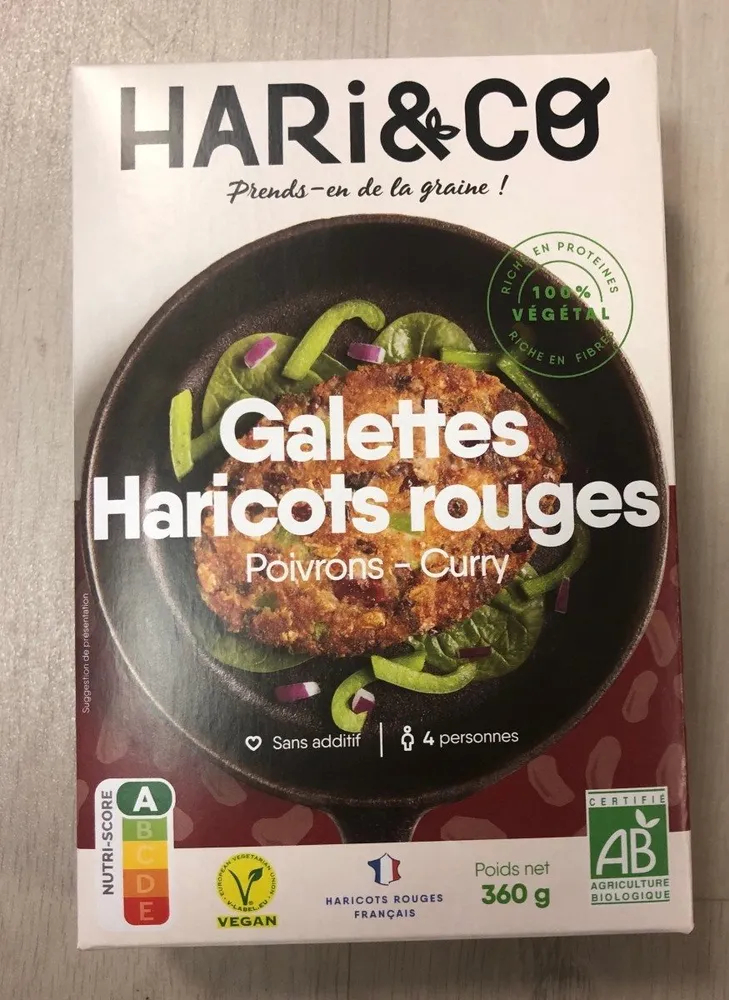 Galettes Haricots rouges - Poivrons - Curry