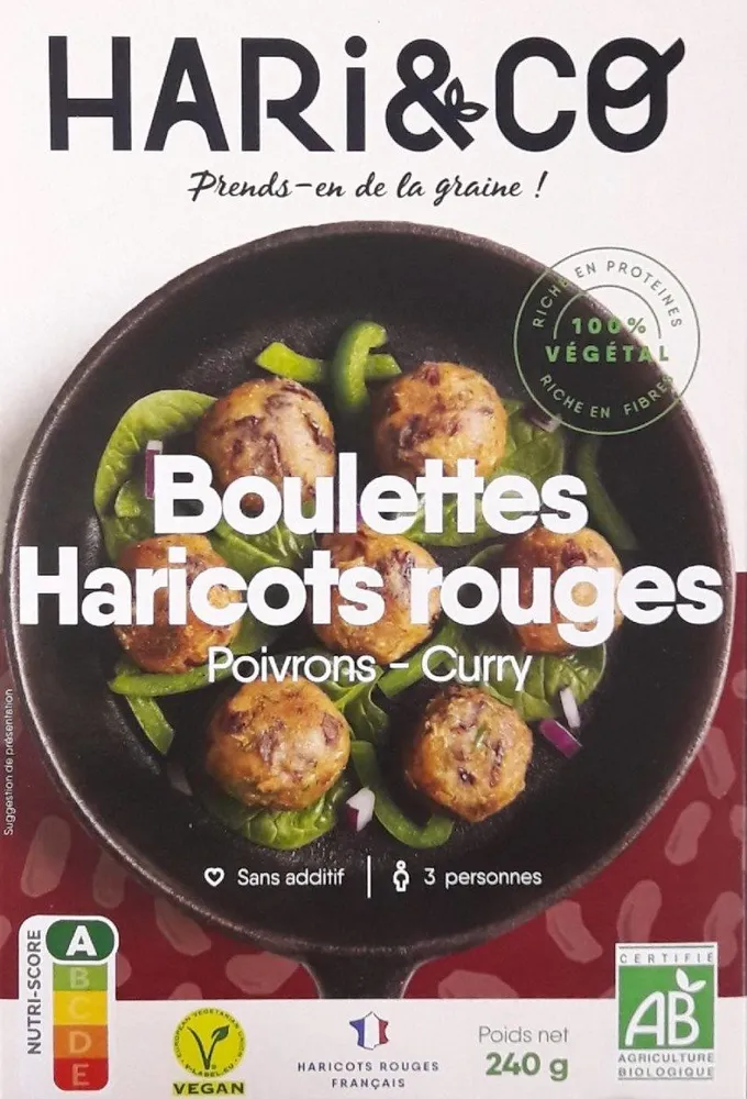Boulettes Haricots rouges - Poivrons - Curry