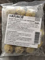 Boulettes de lentilles vertes bio