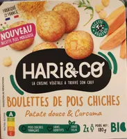 Boulettes de pois chiches Patate douce Curcuma
