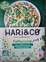 Fettuccine aux petits pois, fèves & basilic