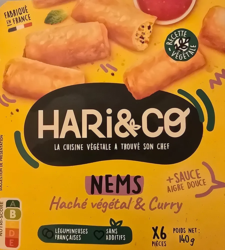 Nems hachés végétal & curry
