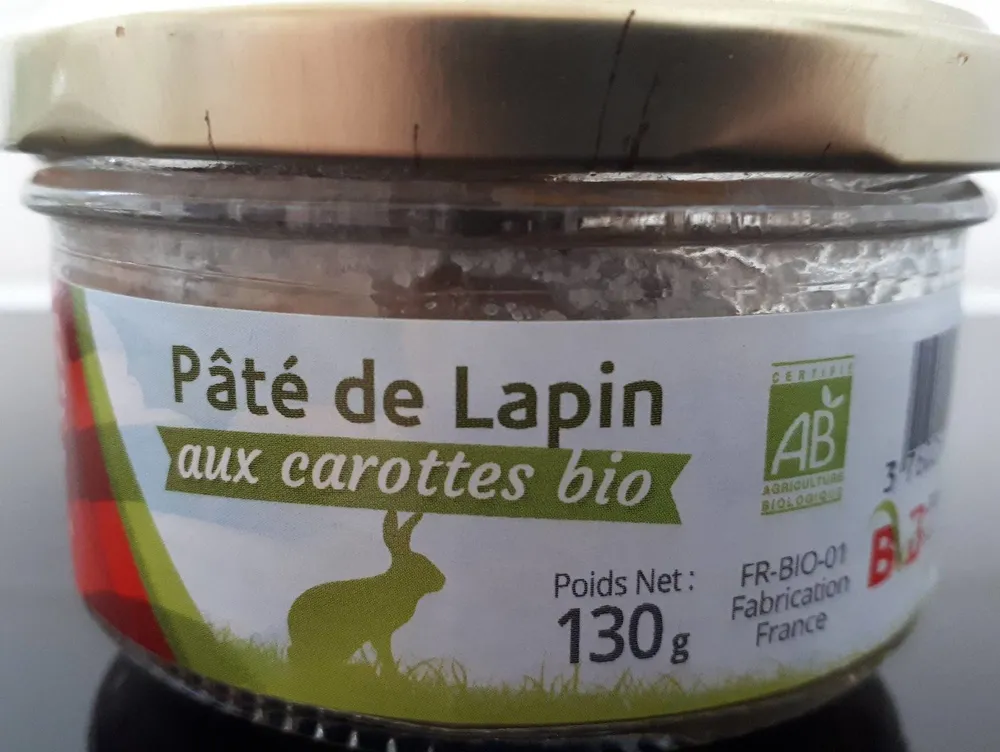 Pâté de lapin aux carottes bio