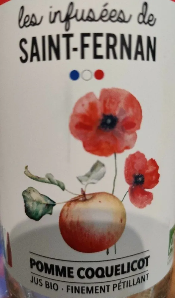 Pomme coquelicot jus bio finement pétillant