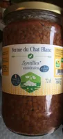 Lentilles cuisinées Ferme du chat blanc