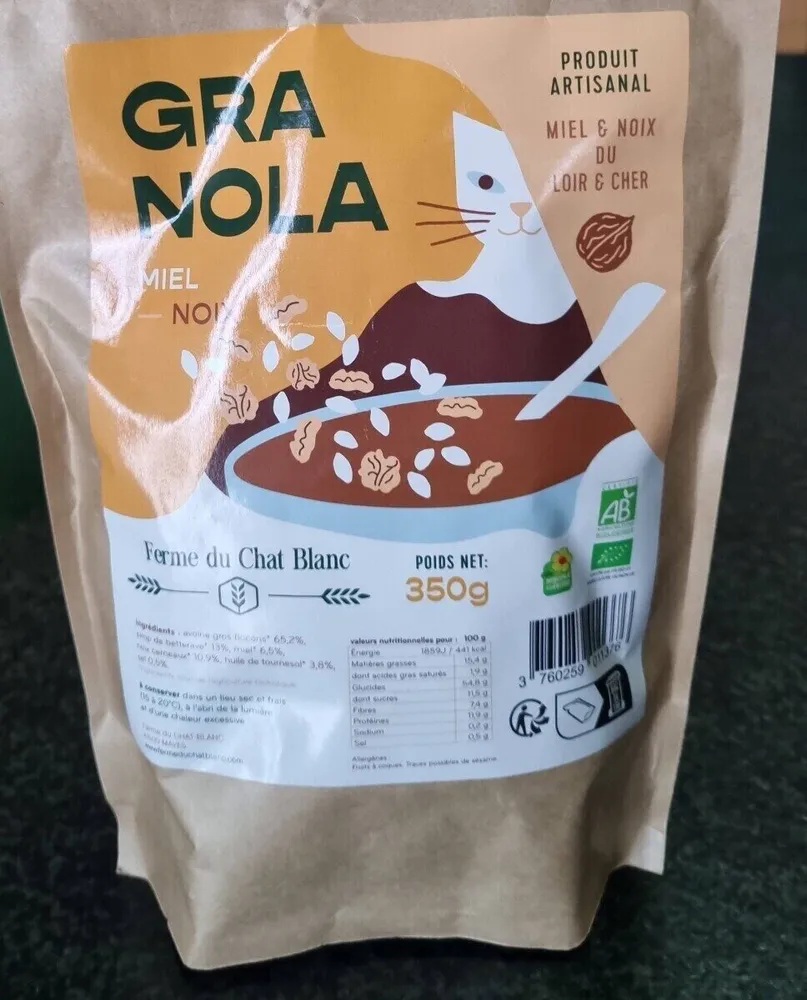 Granola miel noix