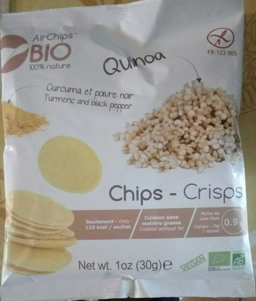 Chips à base de quinoa