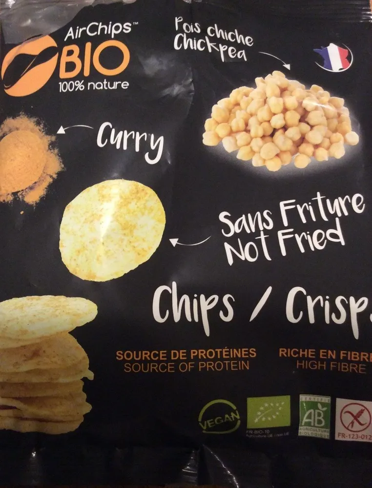 Chips de pois chiche au curry