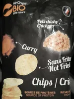 Chips de pois chiche au curry bio vegan