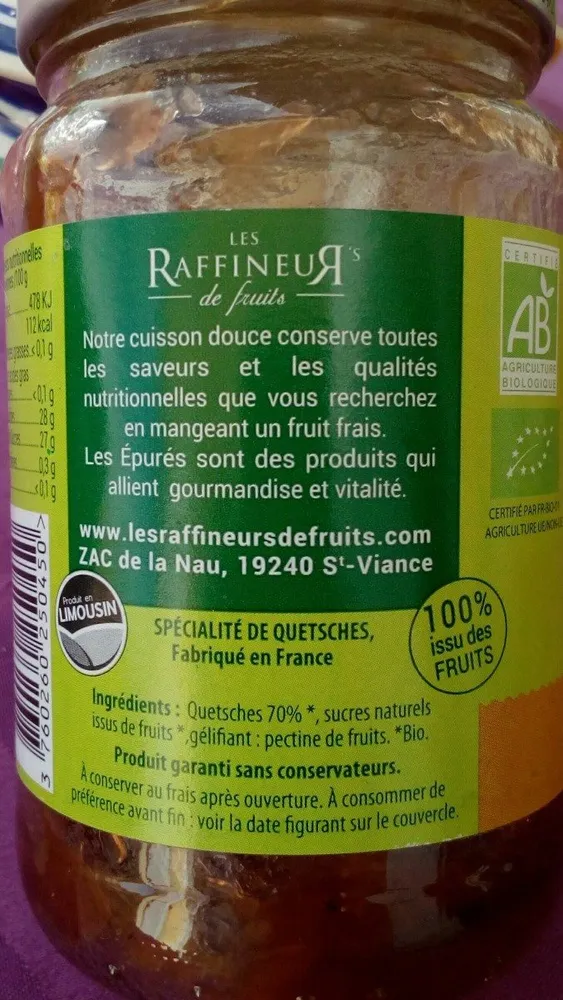 Confruipure quetsche