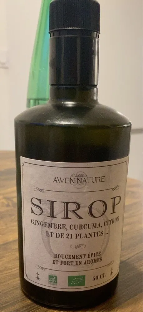 Sirop gingembre ,curcuma ,citron et de 21 plantes
