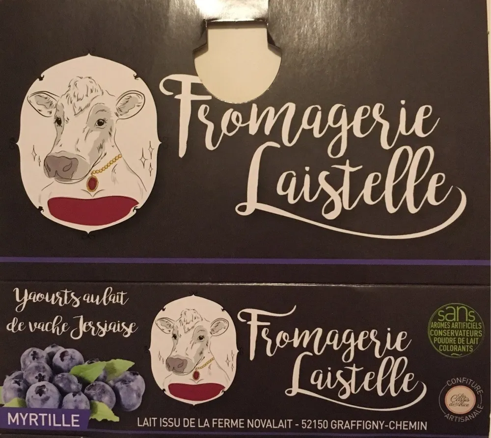 Yaourts au lait de Vache Jersaise Myrtilles