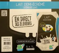 Lait demi-écrémé En Direct Des Éleveurs
