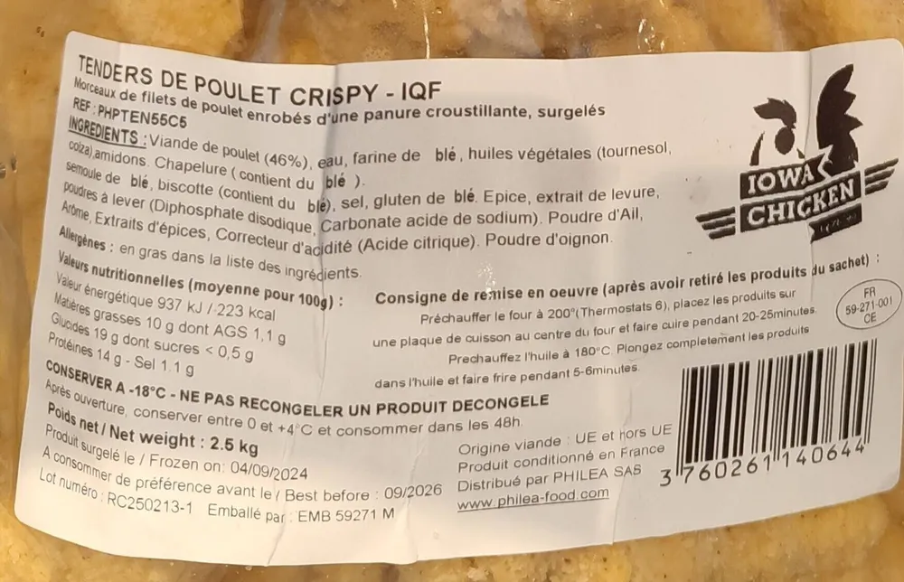 Tender de poulet crispy