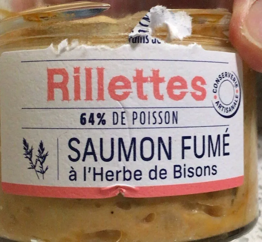 Rillette saumon fume a l’herbe de bison