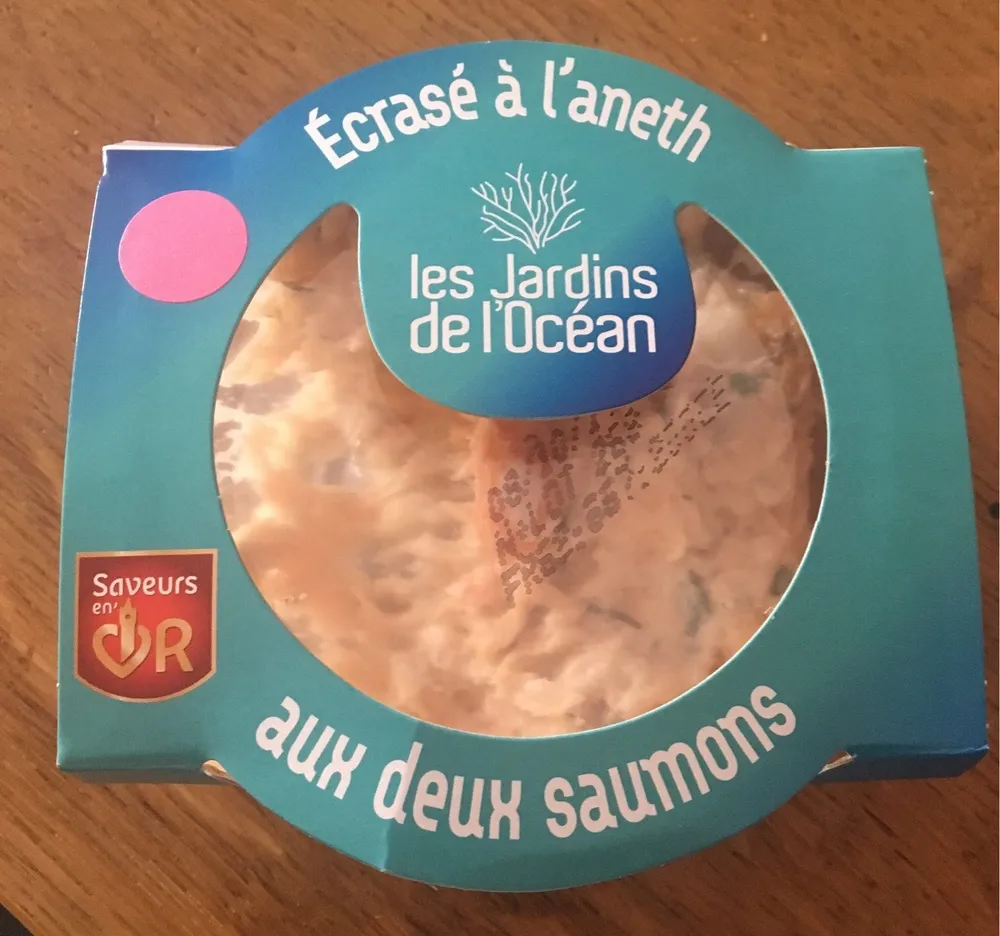 Ecrasé à l'aneth et aux deux saumons