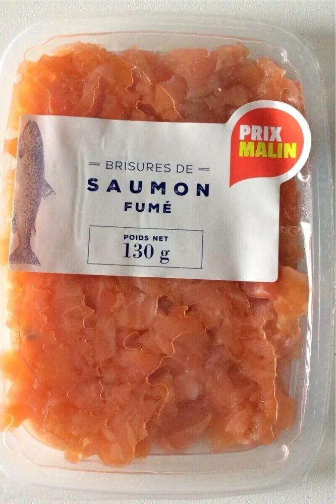 Brisures de saumon fumé