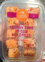 Bouchées de saumon fumé mi-cuit aux épices