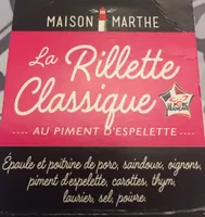 La rillette classique au piment d'espelette