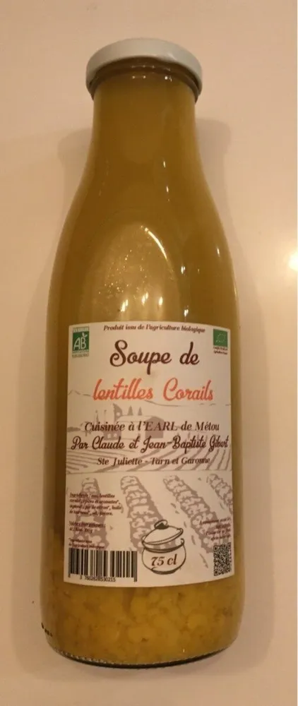 Soupe de lentilles Corails