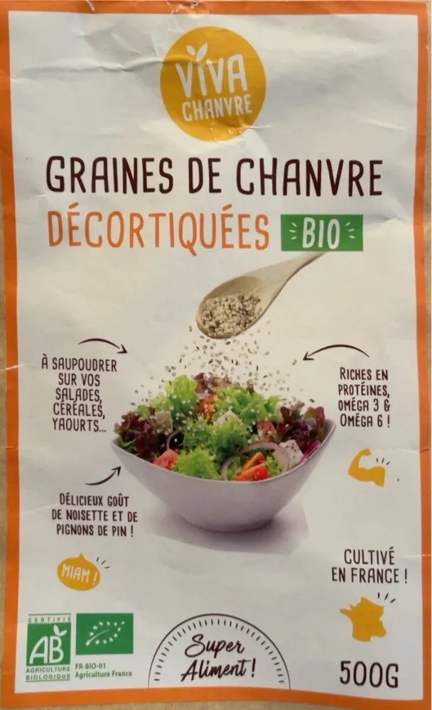 Graines de Chanvre décortiquées Bio