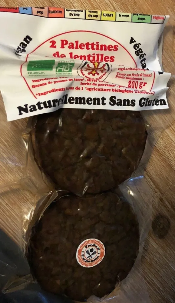 2 palettines de lentilles