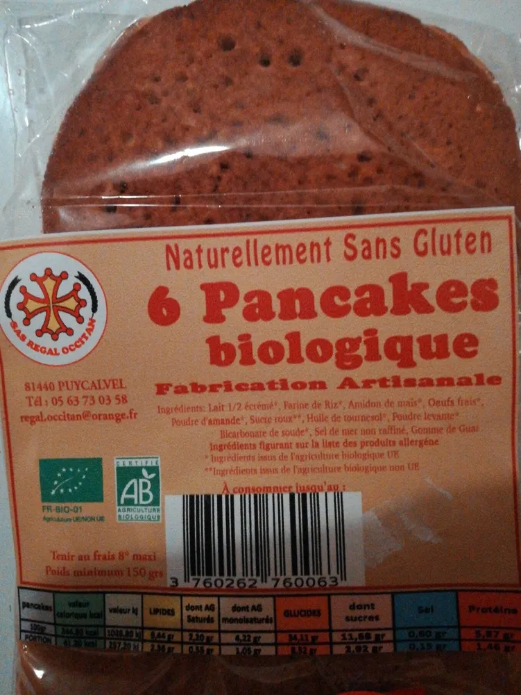 Pancakes biologique