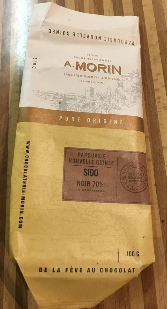 Papouasie Nouvelle Guinée Sido noir 70% pur beurre de cacao