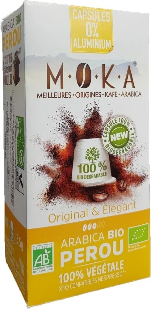 Café BIO Pérou x 10 capsules biodégradables