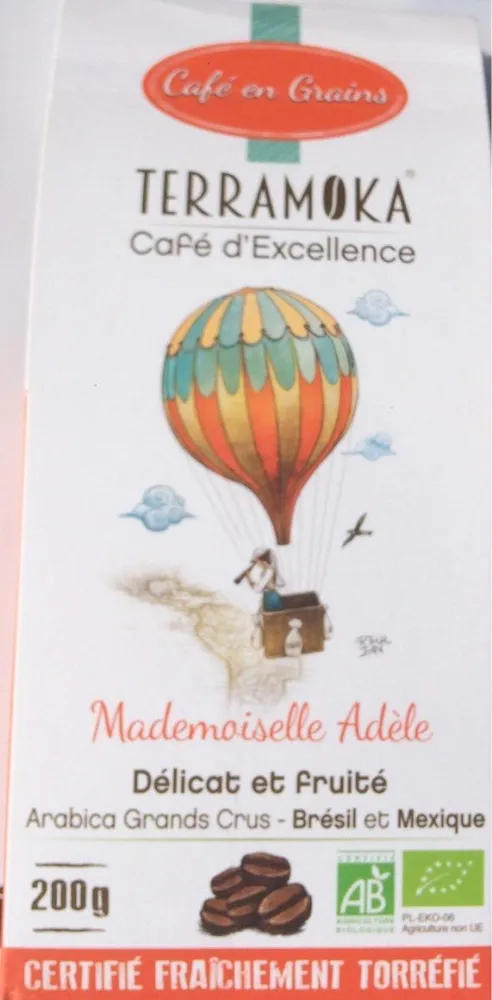 Mlle Adele, cafe bio 100% arabica
