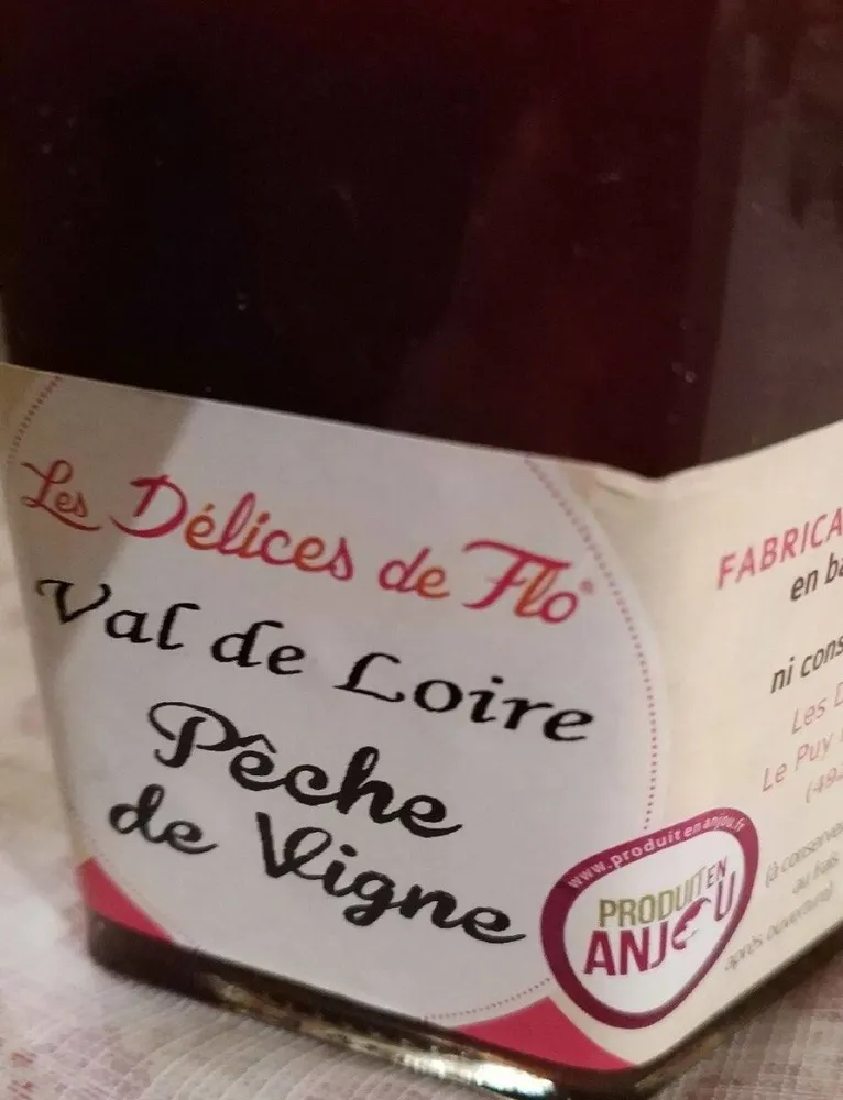 Confiture pêche de vigne